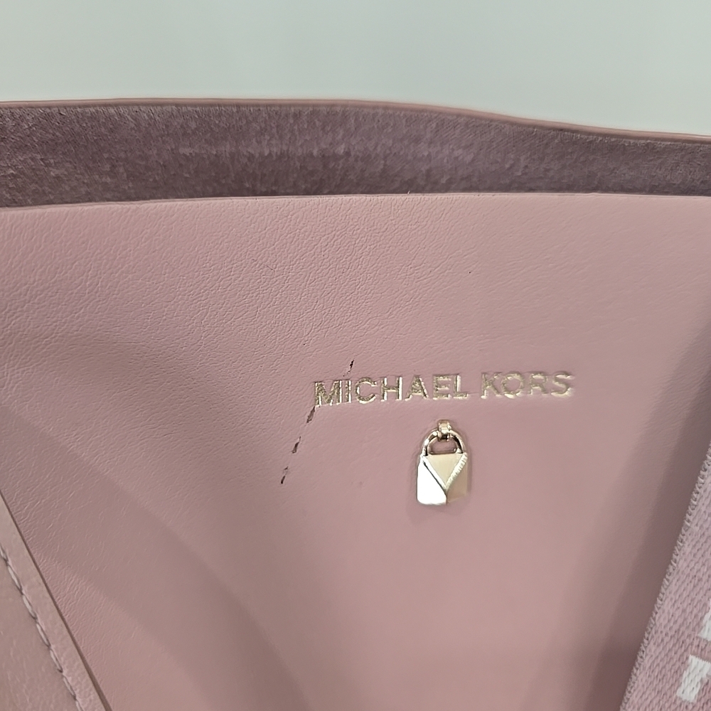 Michael Kors Pink Tote Bag with Logo Strap - Picture 15 of 15